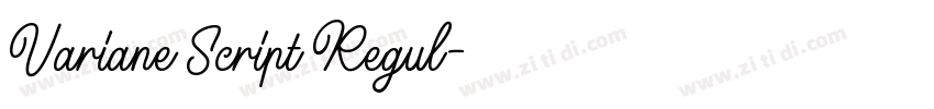 Variane Script Regul字体转换